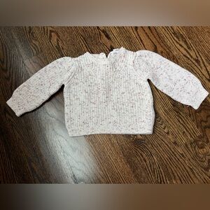 Beige knit with rouched shoulders by Gap. 18-24 months